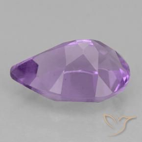 Ametista Viola medio naturale da 1.78 ct, Forma a pera, VS