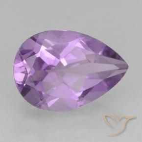 Ametista Viola rosa medio naturale da 1.77 ct, Forma a pera, VVS-VS