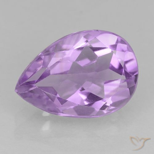 1.90ct Naturale Viola tendente al rosa Ametista, Forma a pera, VVS-VS