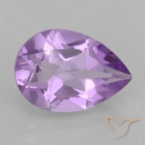 Ametista Viola rosa medio naturale da 1.70 ct, Forma a pera, VVS-VS