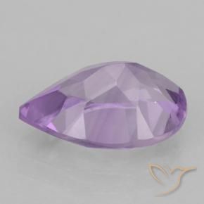 Ametista Viola rosa medio naturale da 1.70 ct, Forma a pera, VVS-VS
