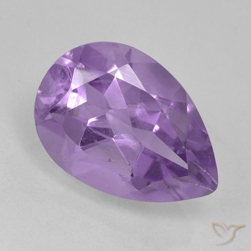 1.71ct Naturale Viola medio Ametista, Forma a pera, VS