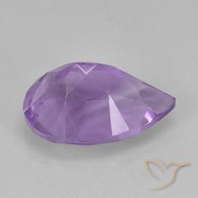 Ametista Viola medio naturale da 1.71 ct, Forma a pera, VS