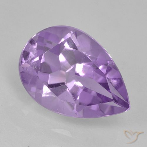 1.84ct Naturale Rosa viola medio Ametista, Forma a pera, VVS-VS