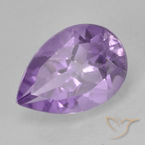 Ametista Rosa viola medio naturale da 1.84 ct, Forma a pera, VVS-VS