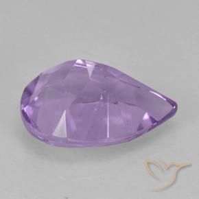 Ametista Rosa viola medio naturale da 1.84 ct, Forma a pera, VVS-VS
