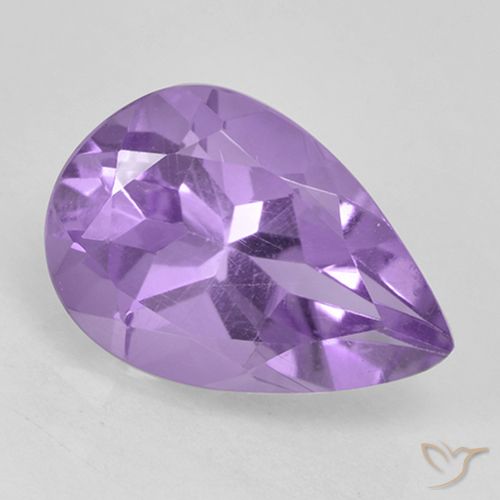 1.80ct Naturale Viola medio Ametista, Forma a pera, VVS-VS