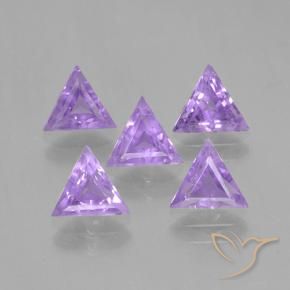 Gemme di Ametista Viola medio naturale da 2.91 ct, Taglio trillion, VS