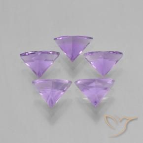 Gemme di Ametista Viola medio naturale da 2.77 ct, Taglio trillion, VS
