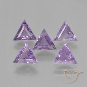 Gemme di Ametista Viola medio naturale da 2.99 ct, Taglio trillion, VS