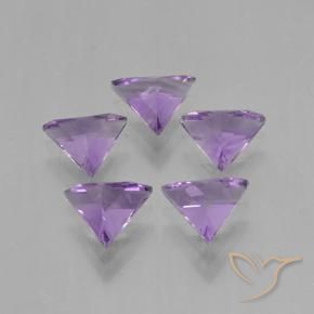 Gemme di Ametista Viola medio naturale da 2.99 ct, Taglio trillion, VS