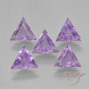 Gemme di Ametista Viola medio naturale da 2.63 ct, Taglio trillion, VS