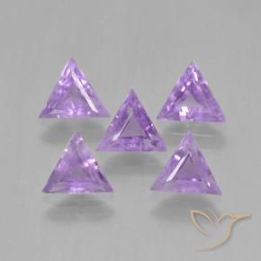 Gemme di Ametista Viola medio naturale da 2.64 ct, Taglio trillion, VS