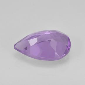 Ametista Viola medio naturale da 1.48 ct, Forma a pera, VVS-VS