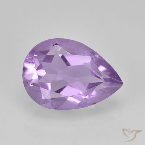 1.74ct Naturale Viola medio Ametista, Forma a pera, VVS-VS