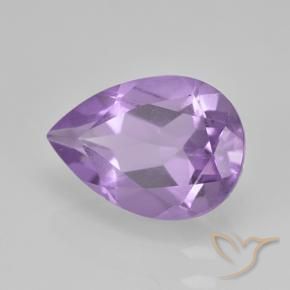 Ametista Viola medio naturale da 1.74 ct, Forma a pera, VVS-VS