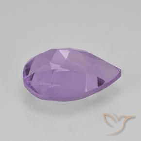 Ametista Viola medio naturale da 1.74 ct, Forma a pera, VVS-VS