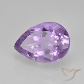 Ametista Viola medio naturale da 1.95 ct, Forma a pera, VVS-VS