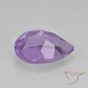 Ametista Viola medio naturale da 1.95 ct, Forma a pera, VVS-VS