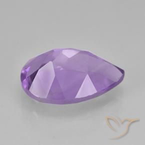 Ametista Viola medio naturale da 1.78 ct, Forma a pera, VVS-VS