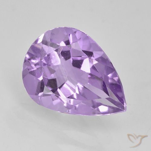 2.17ct Naturale Viola medio Ametista, Forma a pera, VVS-VS