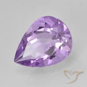 Ametista Viola medio naturale da 2.17 ct, Forma a pera, VVS-VS