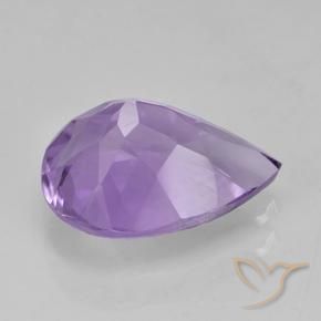 Ametista Viola medio naturale da 2.17 ct, Forma a pera, VVS-VS