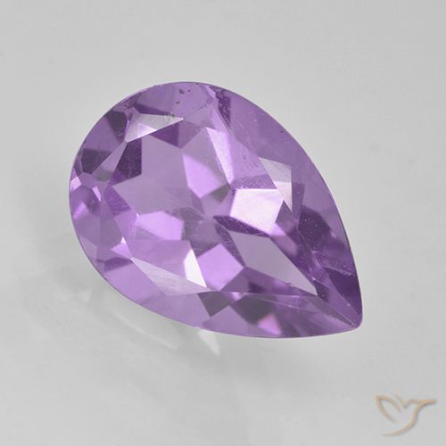 1.96ct Naturale Viola medio Ametista, Forma a pera, VVS-VS