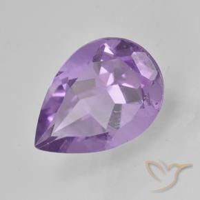 Ametista Viola medio naturale da 1.96 ct, Forma a pera, VVS-VS
