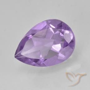 Ametista Viola tendente al rosa naturale da 1.87 ct, Forma a pera, VVS-VS
