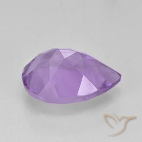 Ametista Viola tendente al rosa naturale da 1.87 ct, Forma a pera, VVS-VS