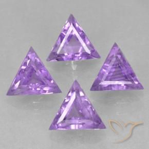 Gemme di Ametista Viola medio naturale da 2.44 ct, Taglio trillion, VS