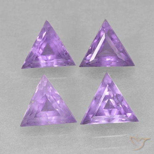 2.25ctw Naturale Viola medio Ametista, Taglio trillion, VS