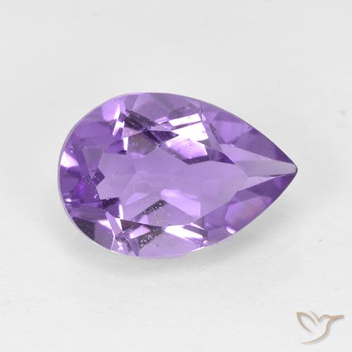 1.68ct Naturale Viola medio Ametista, Forma a pera, VS