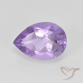Ametista Viola medio naturale da 1.67 ct, Forma a pera, VS