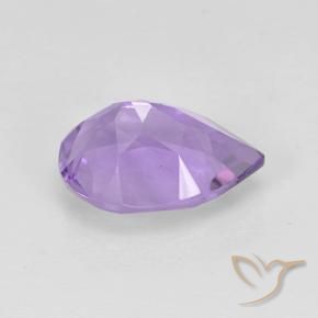 Ametista Viola medio naturale da 1.67 ct, Forma a pera, VS