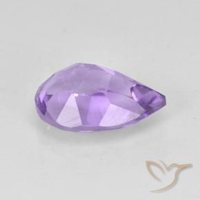 Ametista Viola medio naturale da 1.78 ct, Forma a pera, VVS-VS