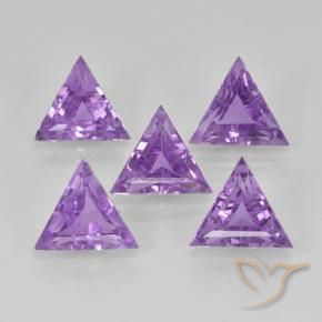 Gemme di Ametista Viola medio naturale da 2.81 ct, Taglio trillion, VS