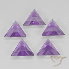 Gemme di Ametista Viola medio naturale da 2.81 ct, Taglio trillion, VS