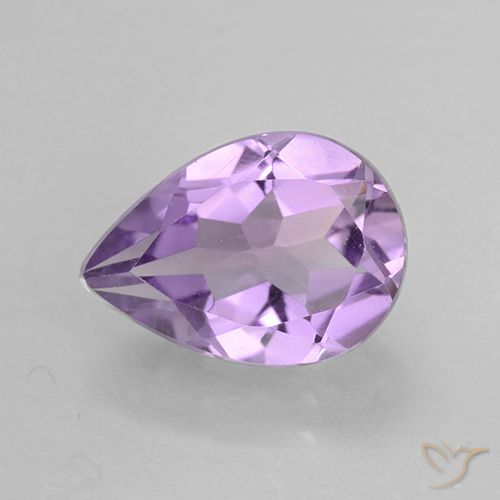 1.71ct Naturale Viola medio Ametista, Forma a pera, VVS-VS