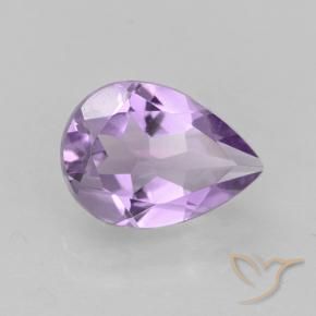 Ametista Viola medio naturale da 1.71 ct, Forma a pera, VVS-VS