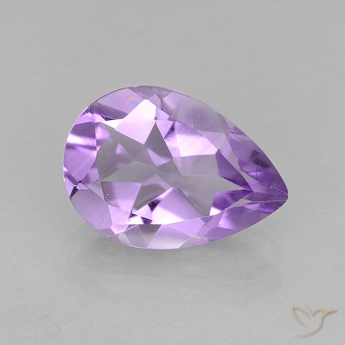 1.59ct Naturale Viola medio Ametista, Forma a pera, VVS-VS