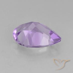 Ametista Viola medio naturale da 1.59 ct, Forma a pera, VVS-VS