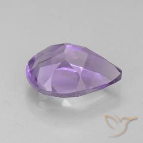 Ametista Viola medio naturale da 1.79 ct, Forma a pera, VS
