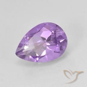 Ametista Viola medio naturale da 1.99 ct, Forma a pera, VVS-VS