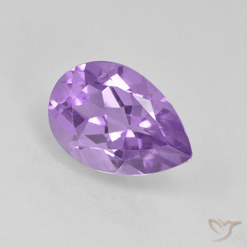 1.90ct Naturale Viola medio Ametista, Forma a pera, VVS-VS