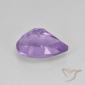 Ametista Viola medio naturale da 1.90 ct, Forma a pera, VVS-VS