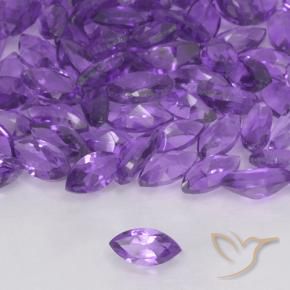 Ametista Viola medio naturale da 0.15 ct, Taglio marquise, VVS-VS
