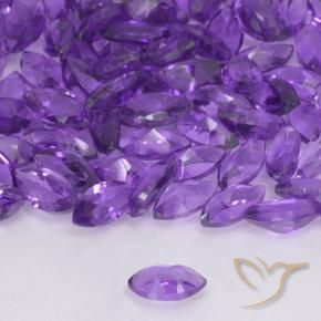 Ametista Viola medio naturale da 0.15 ct, Taglio marquise, VVS-VS