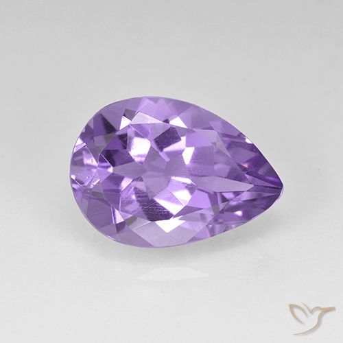 4.58ct Naturale Viola medio Ametista, Forma a pera, VVS-VS